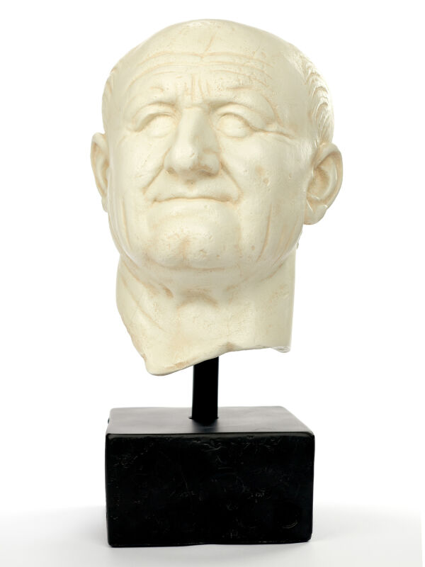 Busto emperador romano Vespasiano Busto con pedestal