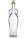 Glass amphorae with two handles - clear glass 750ml