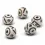 Perlen Knochen rund beige geschnitzt 12mm 5 Stk.