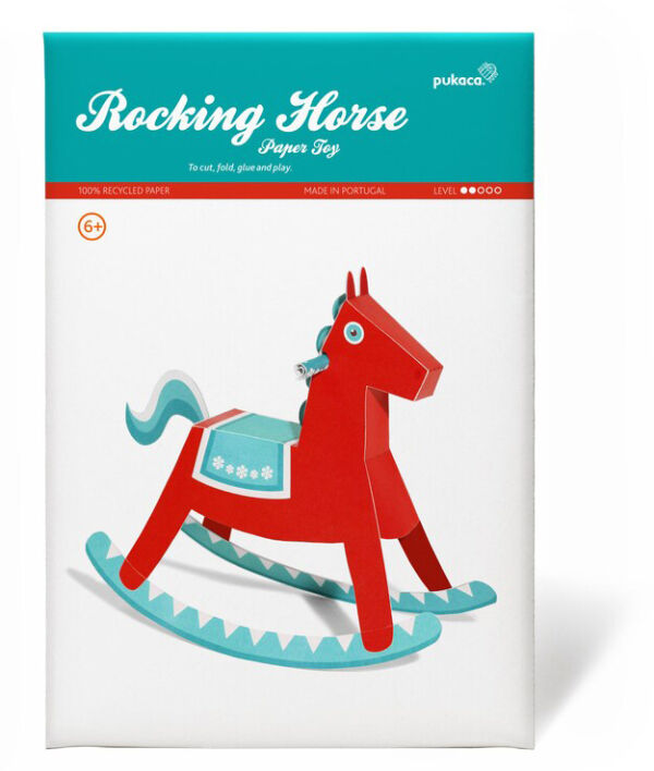 rocking horse - christmas edition paper craft sheets