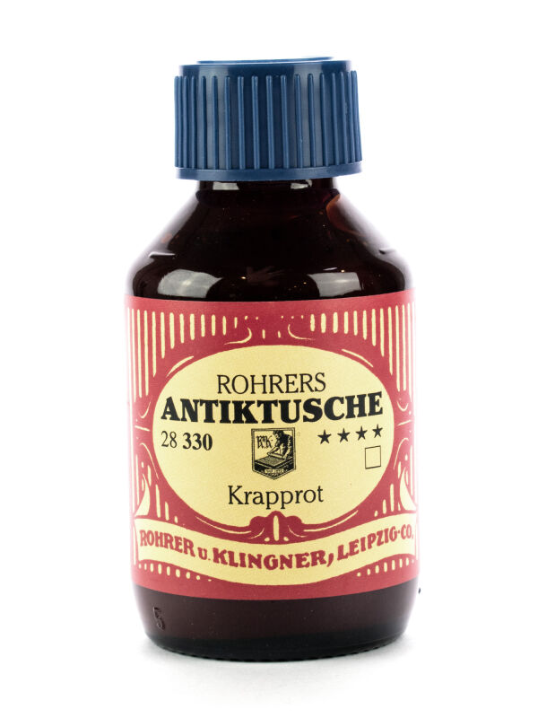 Rohrer und Klingner Antiktusche Krapp Rot 100 ml