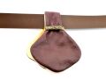 Chat à argent - Porte-monnaie en cuir beige / marron