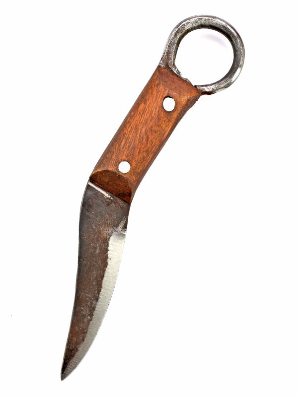 Messer römische Klingenform mit Ringknauf