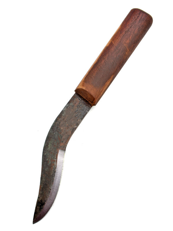 Cuchillo Forma de hoja romana con mango de madera