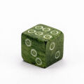 Hueso cubos circulo ojos 11x11mm verde claro