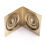 Box corner fitting circles - brass