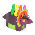Dinosaurier Schreibtisch - Organizer Bastelbogen