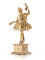 Statue Lar left, real bronze, 13cm, Roman god of protection for families and houses, places