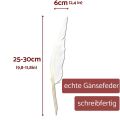 Schreibfeder Weiß, Kalligraphie Feder, echter...
