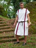 Tunic with red clavi stripes - light re-enactment fabric