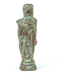 Statuette Merkur Hermes, römischer Götterbote und Schutzgott der Händler, Lararium Replik 14 cm