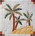 Mosaic craft set Oasis with palm trees – Green tranquillity 17x17cm