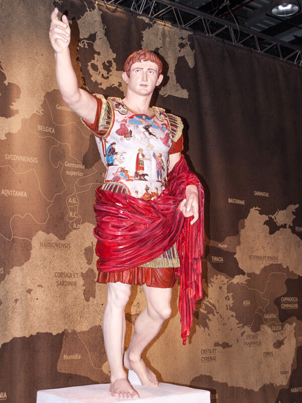 Kartonmodellbau Römer Augustus prima porta Statue, erster römischer Kaiser, Historicals
