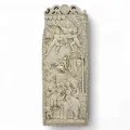 Tablilla de cera en relieve 28 x 11 cm, díptico,...