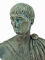 Traian bronze bust of roman emperor