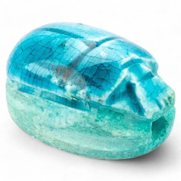 Scarab beetle faience turquoise - Egyptian jewelry pendant