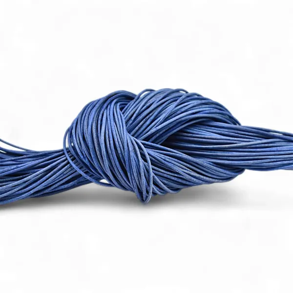 2mm royal blue leather cord, 100 cm (sold by the meter)