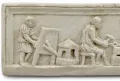 Relief « Ancienne forge », décoration murale romaine antique, 22 x 8,5 cm