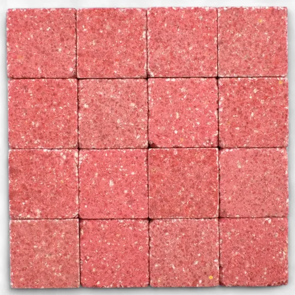 Mosaic tiles Byzantic cherry red - 10x10x4mm -200g