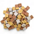 Mosaic stones Byzantic gold silver brace mix - 10x10x4mm -200g
