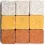 Mosaic stones Byzantic gold silver brace mix - 10x10x4mm -200g