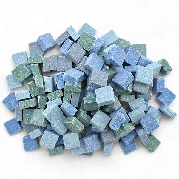 Piedras de mosaico Mezcla de colores bizantinos, Oceano - 10x10x4mm -200g