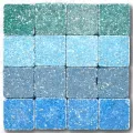 Piedras de mosaico Mezcla de colores bizantinos, Oceano - 10x10x4mm -200g