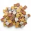 Mosaic stones Byzantic gold silver brace mix - 10x10x4mm -200g
