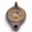 Lampe à huile lampe de confirmation paléochrétienne avec symbole de mouton et de croix