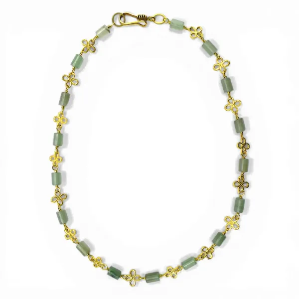Collier Livia - Bijou romain - Collier vert