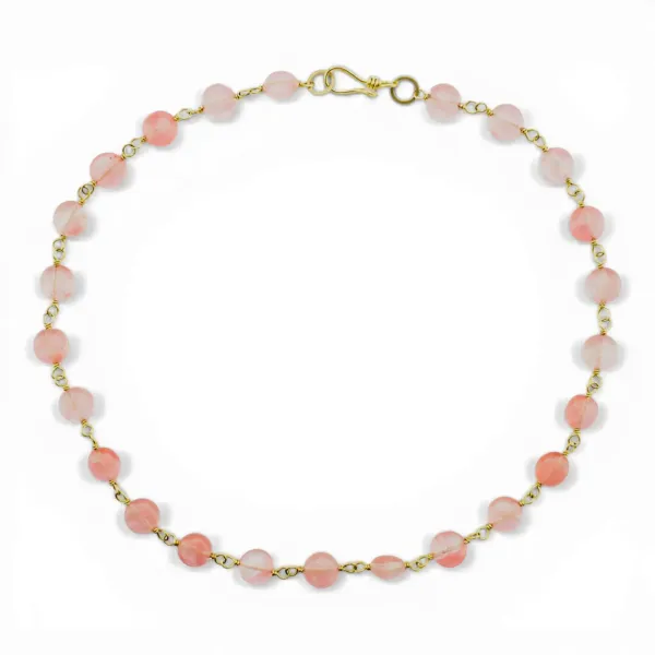 Collier Felicitas - Bijou romain - Collier rose
