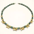 Valeria Necklace - Roman Jewelry - Green Lunulae