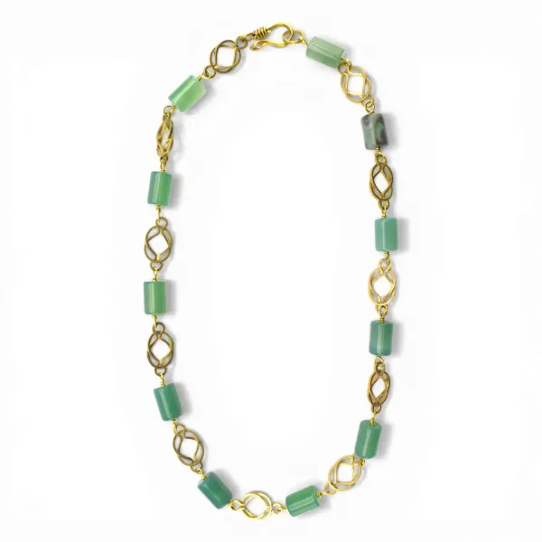 Kette Herkulesknoten - Römer Schmuck - Collier Grün