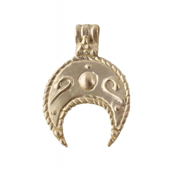 Noctiluca Lunula Pendant, Brass