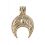 Noctiluca Lunula Pendant, Brass