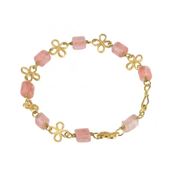 Brazalete Livia - Cuarzo cereza rosa