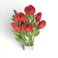 Kit créatif de bouquet de coquelicots en papier