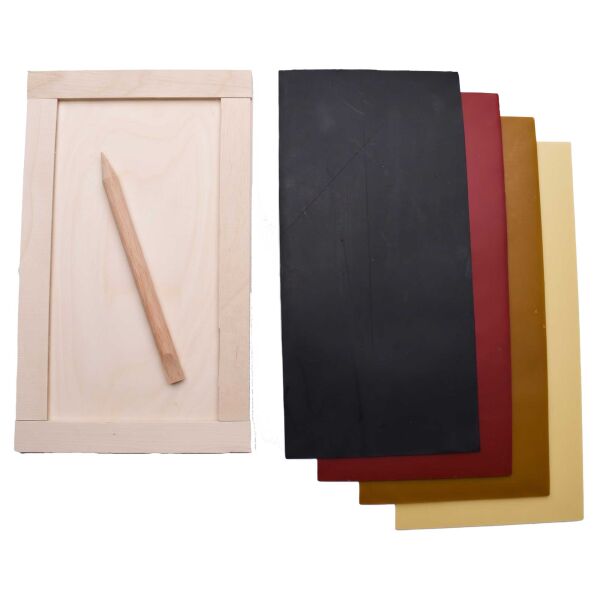 Wachstafel Bastel-Set Herculanuem, Einzeltafel 19x11cm, incl. Wachsplatte und Holzgriffel