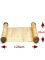 Schriftrolle 120x20cm Papyrusrolle blanko mit zwei Holzstangen antik