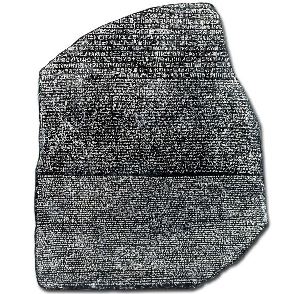 Piedra en relieve de la réplica de la roseta 34x28cm,...