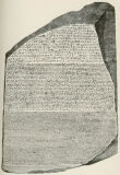 Relief Stein von Rosette 34x28cm Replikat, Rosetta Stein, Hieroglyphen Entschlüsselung