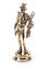 Bronzestatuette Merkur Hermes, römischer Gott der Händler und Reisenden, Lararium Replik 17cm
