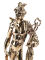 Bronzestatuette Merkur Hermes, römischer Gott der Händler und Reisenden, Lararium Replik 17cm