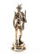 Bronzestatuette Merkur Hermes, römischer Gott der Händler und Reisenden, Lararium Replik 17cm