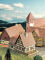 Schreiber-Bogen, medieval village with half-timbered houses, cardboard model making