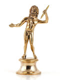 Bronzestatuette Jupiter Zeus, höchster römischer Gott und Herrscher des Olymp, Lararium Replik 12cm