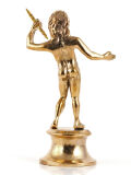 Bronzestatuette Jupiter Zeus, höchster römischer Gott und Herrscher des Olymp, Lararium Replik 12cm