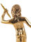 Bronzestatuette Jupiter Zeus, höchster römischer Gott und Herrscher des Olymp, Lararium Replik 12cm