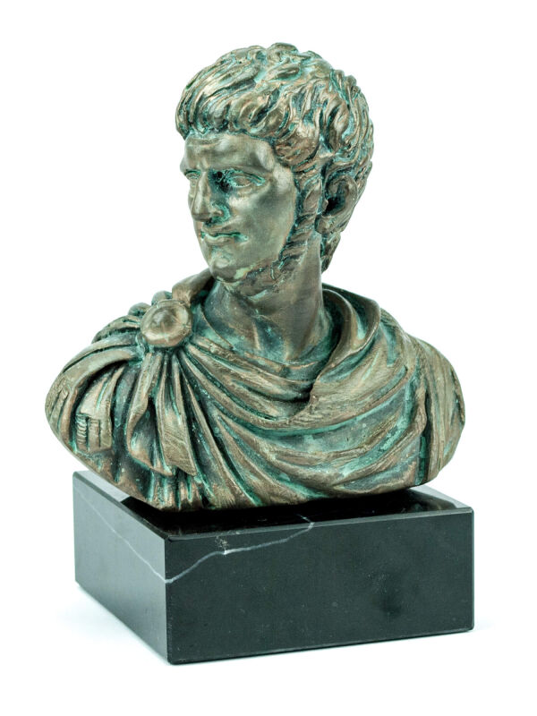 Nerón Emperador Romano Busto Bronce Coloreado