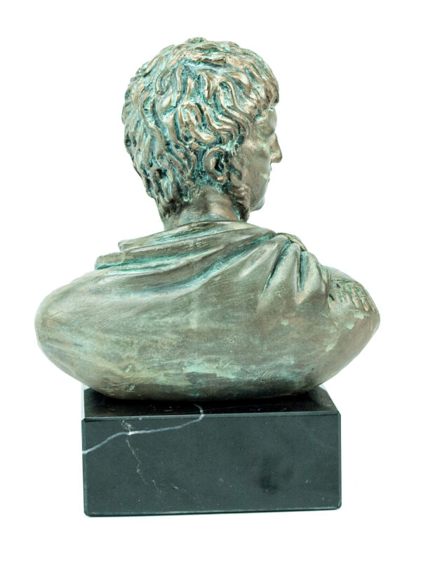 Nero roman emperor bust bronze